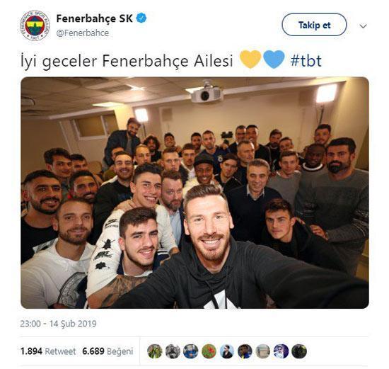 Fenerbahçeden Galatasaray-Benfica maçı sonrası paylaşım