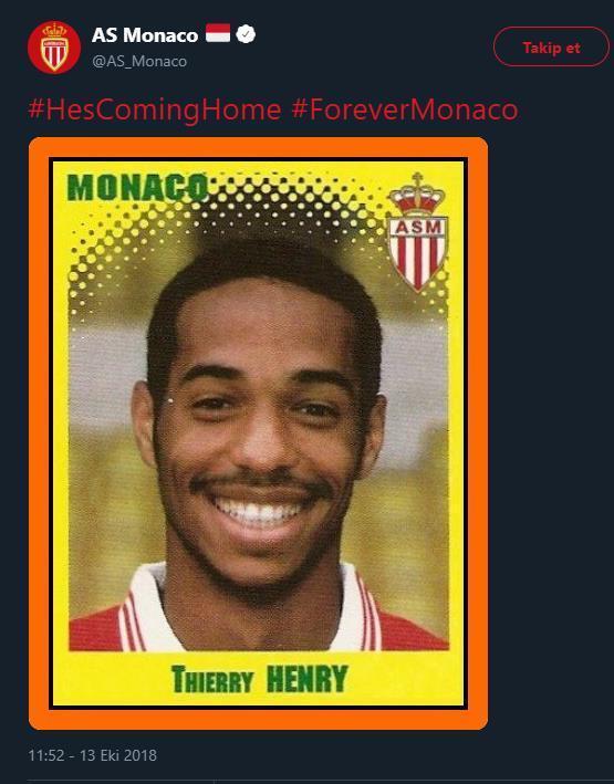 Monaco Thierry Henryyi resmen açıkladı