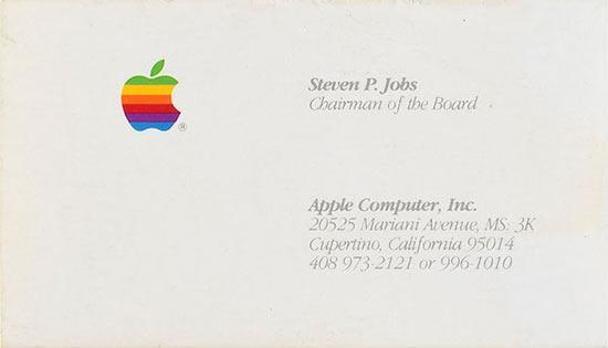 Steve Jobsun kartviziti 6 bin dolara satıldı