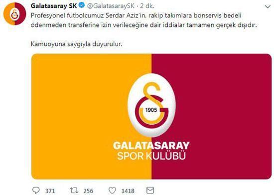 Galatasarayda Serdar Aziz bilmecesi