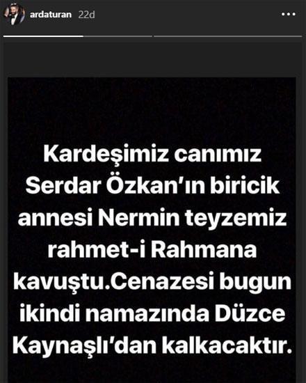 Antalyasporlu Serdar Özkanın acı günü
