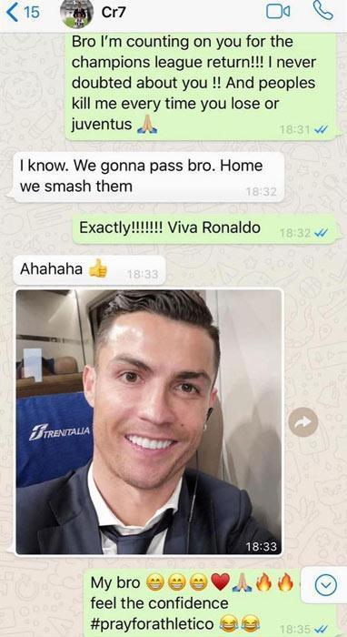 Patrice Evra, Cristiano Ronaldo ile olan konuşmasını paylaştı