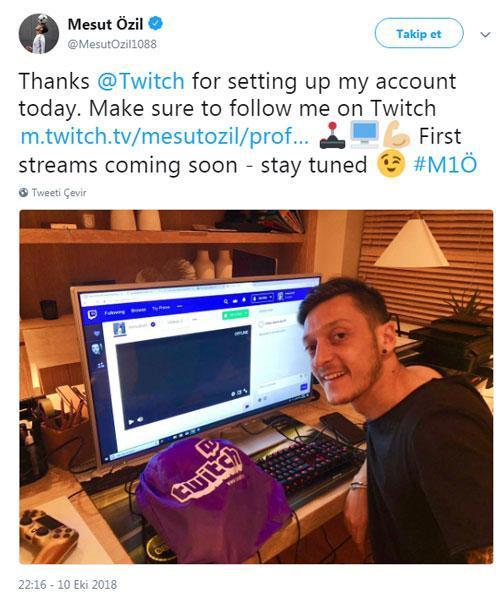 Mesut Özil Twitchte yayınlara başlıyor...