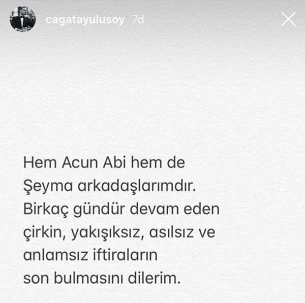 Çağatay Ulusoydan son dakika Şeyma Subaşı açıklaması