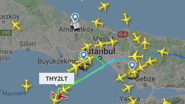 Son dakika: Radara böyle yansıdı İstanbulda 3 uçak...