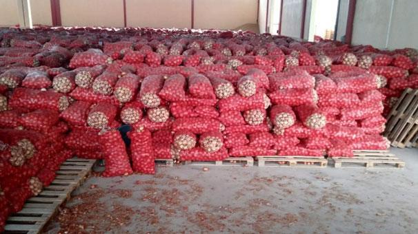 Ankarada depodan stoklanmış 1300 ton kuru soğan çıktı