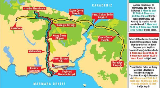 İstanbul Havalimanına taşınma hangi saatlerde yapılacak, hangi yollar kapatılacak