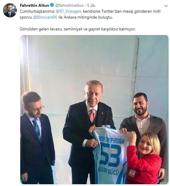 Cumhurbaşkanı Erdoğan ile bir araya geldi