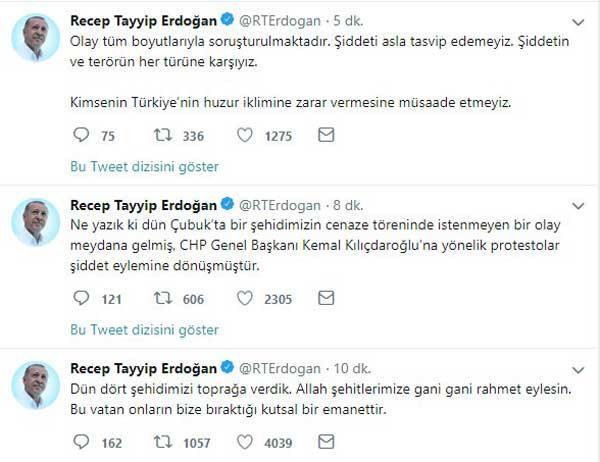 Son dakika... Cumhurbaşkanı Erdoğandan Kılıçdaroğluna saldırıyla ilgili ilk açıklama