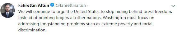 Cumhurbaşkanlığı İletişim Başkanı Prof. Dr. Fahrettin Altundan ABD Elçiliğinin açıklamasına sert tepki