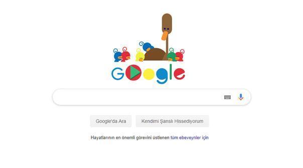 Googledan Anneler Günü için özel doodle Anneler Günü ilk ne zaman kutlandı