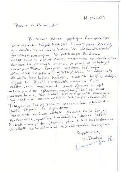 Kasımpaşada Mustafa Denizli istifa etti