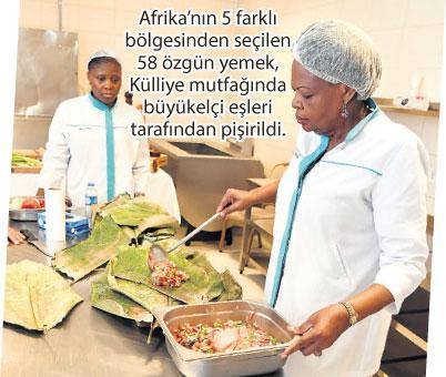 Külliye mutfağında Afrika yemekleri