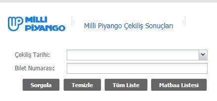 29 Haziran Milli Piyango çekiliş sonuçları Bilet sorgulama ekranı