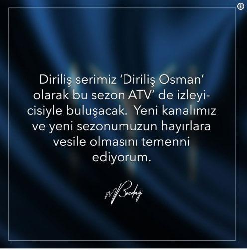 Diriliş Osman hangi kanalda yayınlanacak