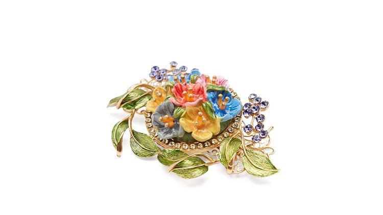 Dolce & Gabbana Flower and Crystal Barrette Dolce & Gabbana Flower and Crystal Barrette