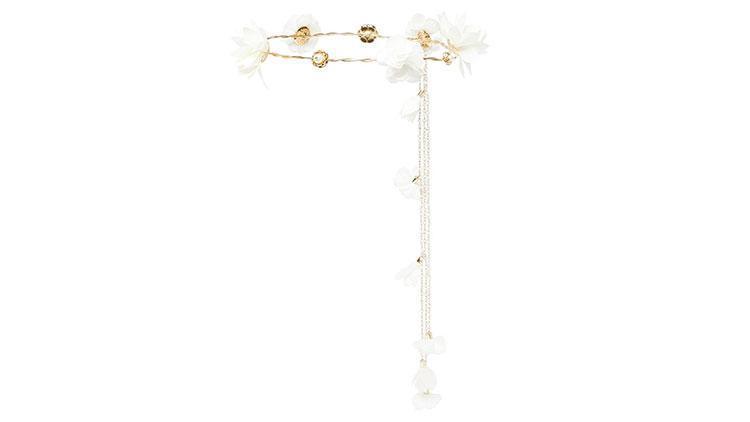 Rosantica Sentiero Satin-Flower and Faux-Pearl Tiara Rosantica Sentiero Satin-Flower and Faux-Pearl Tiara