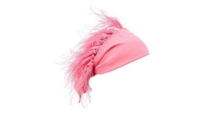 Valentino Feather-Embellished Silk-Georgette Headscarf Valentino Feather-Embellished Silk-Georgette Headscarf