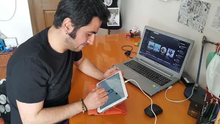 Corona virüsle mücadeleyi illüstrasyonlarına taşıdı