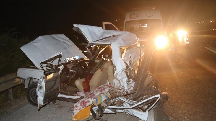 Adana'da tir otomobile çarpti: 1 ölü, 4 yarali