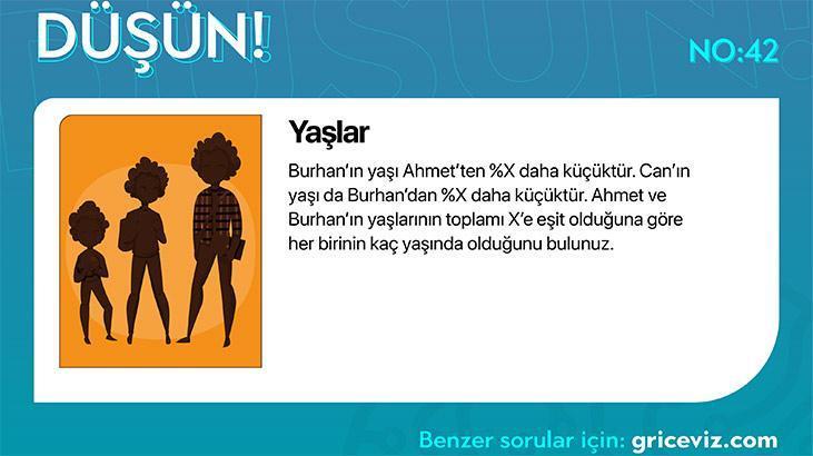 Günün bulmacası: Yaşlar