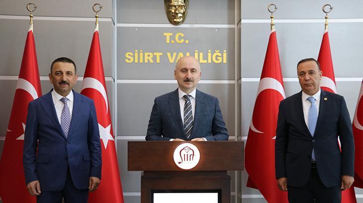Bakan karaismailoğlu, siirt'te ulaşim yatirimlarini inceledi
