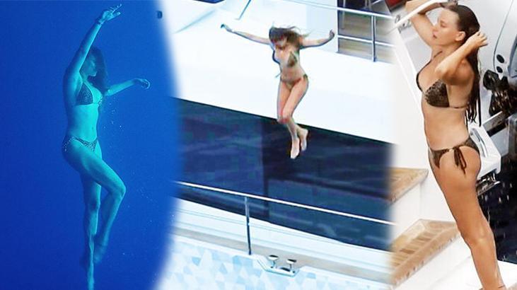 Serenay sarikaya denize çivileme atladi