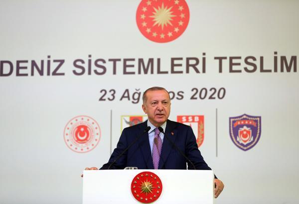 Cumhurbaşkanı Erdoğan Yeni Deniz Sistemleri Teslim Törenine katıldı