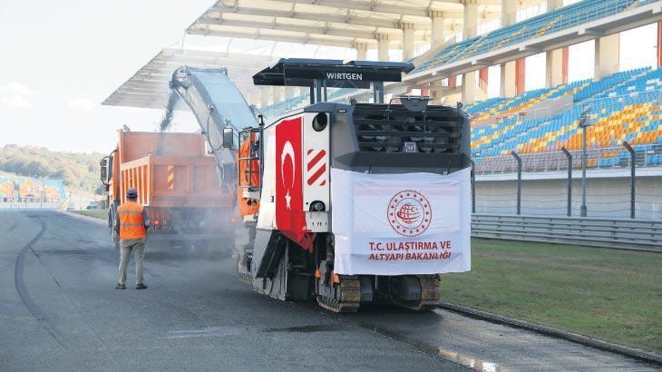 Formula 1 yarişina yepyeni asfalt