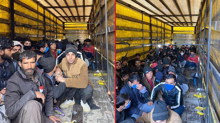 TIRın dorsesinde 210 kaçak göçmen yakalandı