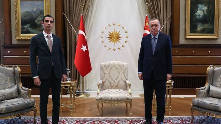 Cumhurbaşkanı Erdoğan, Muhsin Yazıcıoğlu'nun oğlu Fatih Furkan Yazıcıoğlu'nu kabul etti