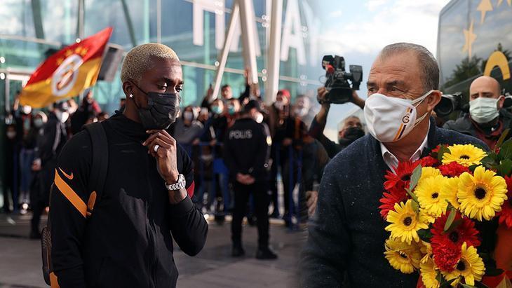 Galatasaray kafilesi hatay'da çiçeklerle karşilandi