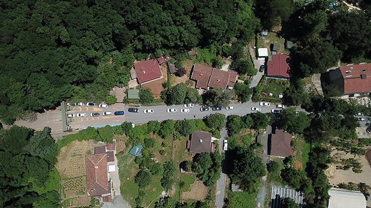 Bugün Belgrad Ormanı... Araçlar peş peşe geldi