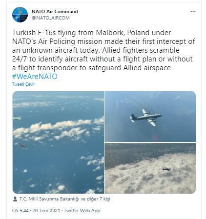 Son dakika haberi: Tarihte bir ilk Türk F-16sı Rus savaş uçağının önünü kesti