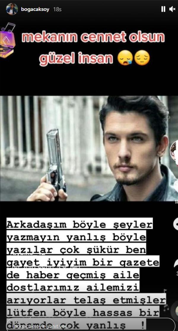 Boğaç Aksoydan öldü haberlerine tepki: Çok yanlış