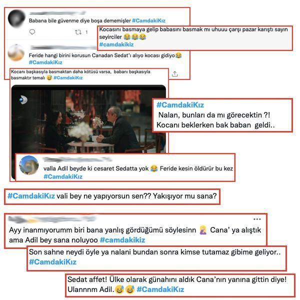 İşte Nalan’ın babası ve Cana’yı gördüğü sahne için yapılan yorumlardan bazıları…