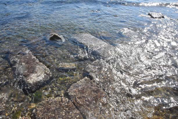 Bodrumda deniz çekildi, kral yolu gün yüzüne çıktı