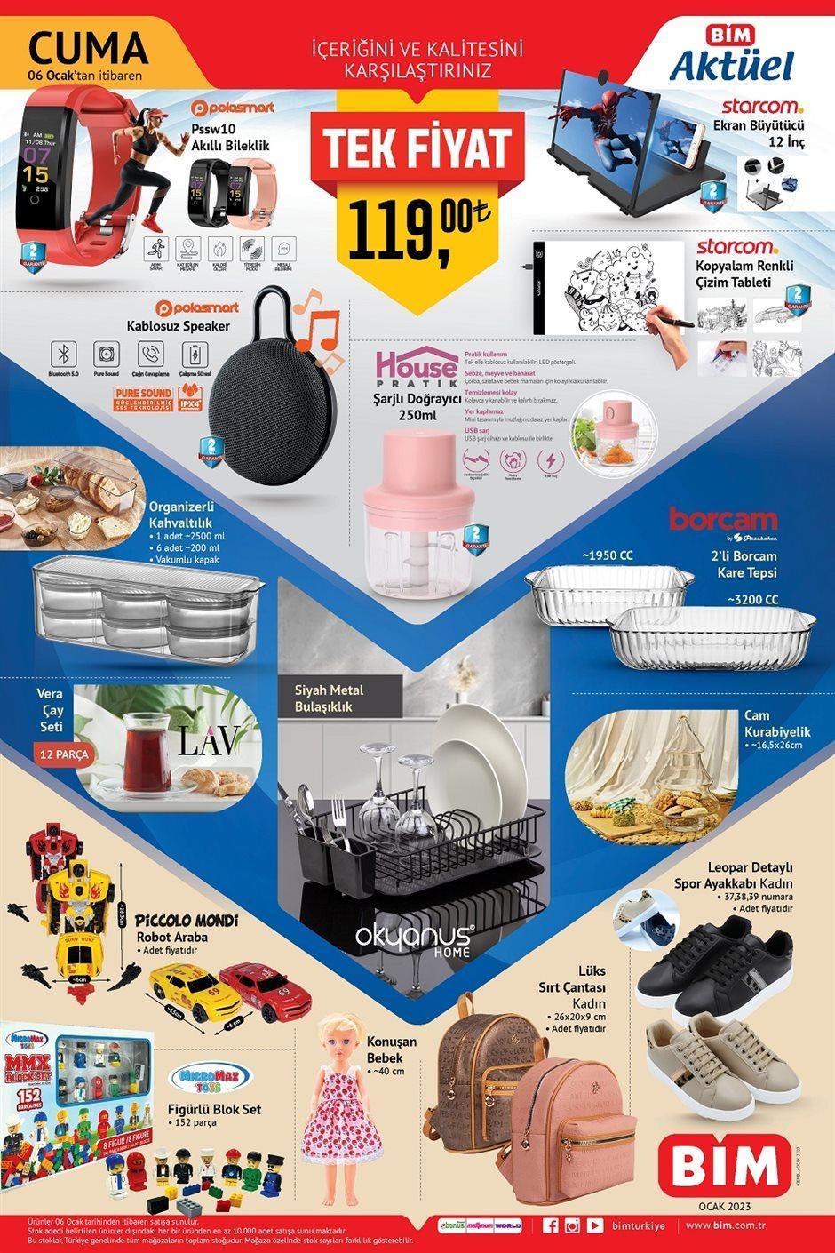 BİM 6 OCAK AKTÜEL ÜRÜNLER KATALOĞU