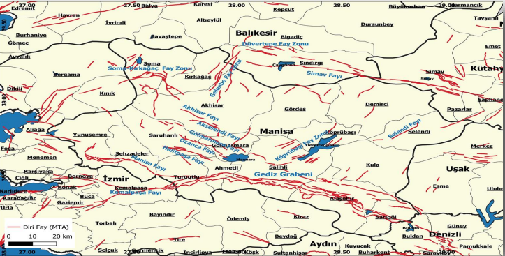 Manisa deprem risk haritası: Manisadan fay hattı geçiyor mu