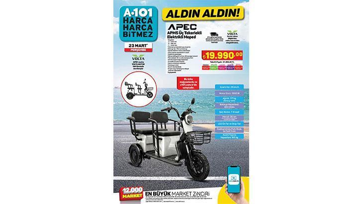 A101 AKTÜEL KATALOĞU (23 Mart) : Bugün A101de üç tekerlekli elektrikli moped ve beyaz eşya fırsatı Bu hafta A101 aktüel kataloğunda neler var İndirimli A101 kataloğu... A101 AKTÜEL KATALOĞU (23 Mart) : Bugün A101de üç tekerlekli elektrikli moped ve beyaz eşya fırsatı Bu hafta A101 aktüel kataloğunda neler var İndirimli A101 kataloğu...