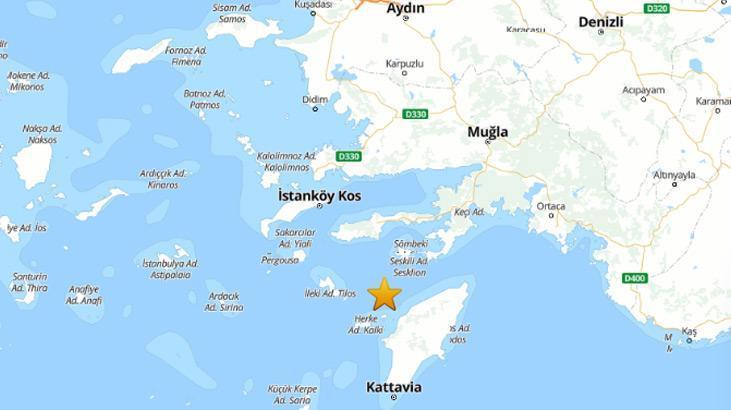 Datca Map Muğla'nın Datça açıklarında 3.9 büyüklüğünde deprem - Haberler Milliyet