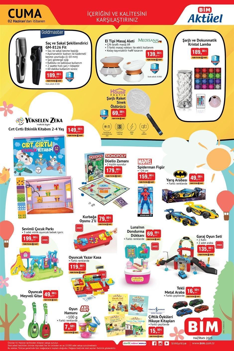 BİM 2 HAZİRAN AKTÜEL KATALOĞU