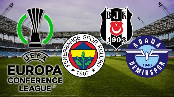 UEFA Konferans Ligi'nde Fenerbahçe, Beşiktaş ve Adana Demirspor'un  rakipleri belli oldu!