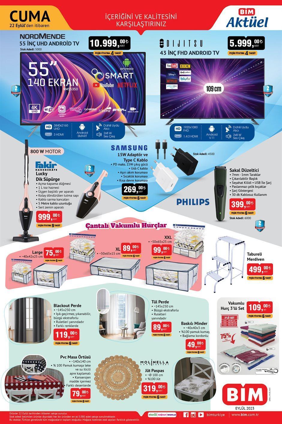 BİM 22 EYLÜL AKTÜEL ÜRÜNLER KATALOĞU BİM 22 EYLÜL AKTÜEL ÜRÜNLER KATALOĞU