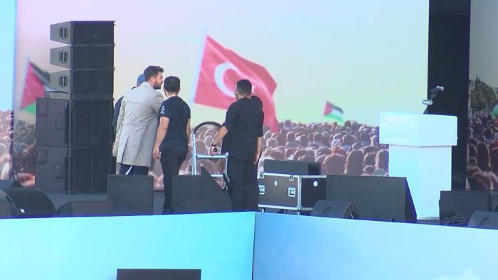 Atatürk Havalimanında Büyük Filistin Mitingi