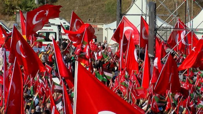 Atatürk Havalimanında Büyük Filistin Mitingi