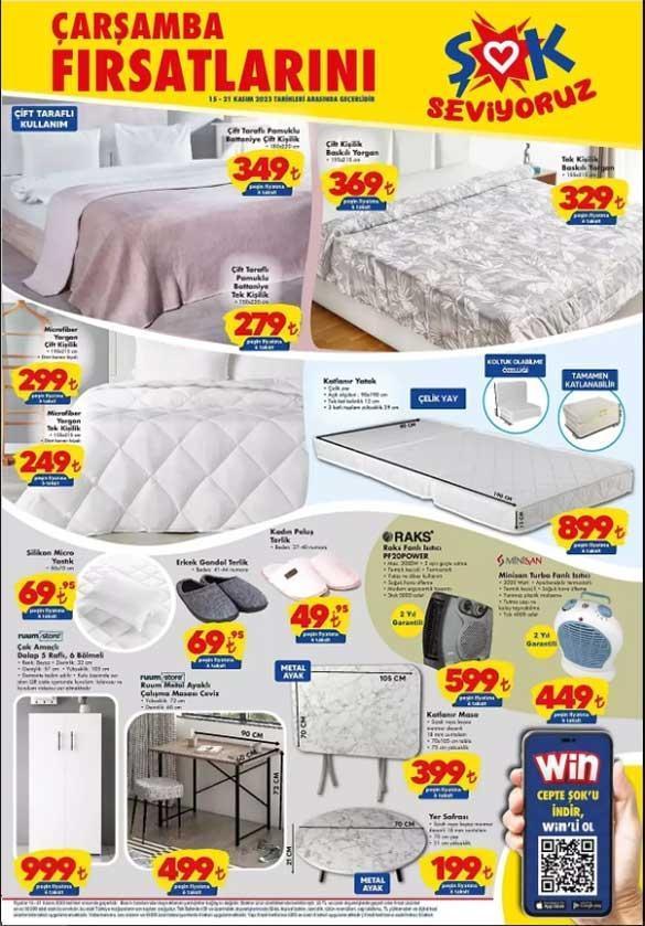 ŞOK YENİ AKTÜEL KATALOG 15-21 KASIM 🛒 ŞOK Marketde bu hafta hangi ürünler satışa sunuldu Oyuncu koltuğu, Klavye, Monitör, Kasa çeşitleri...