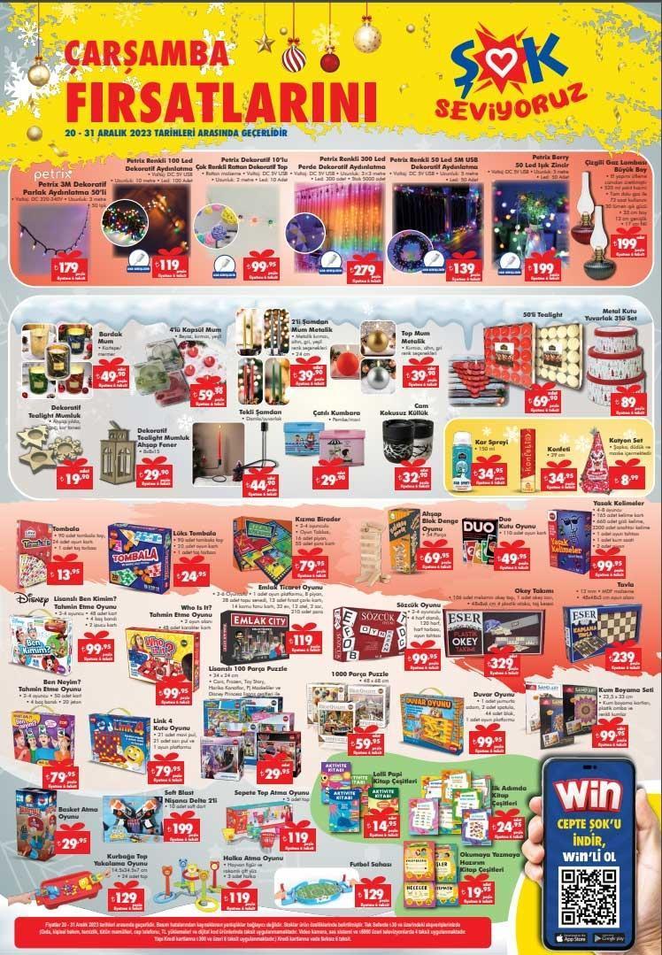 SATIŞA ÇIKTI 🛒 ŞOK 20-31 ARALIK AKTÜEL KATALOG: ŞOK Market Çarşamba günü hangi ürünler satışa çıkacak TV, Portmanto, Zigon Sehpa, Nevresim Takımı...