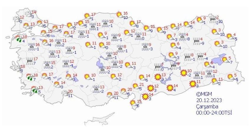 DOĞU ANADOLUYU BULUTLAR ESİR ALDI