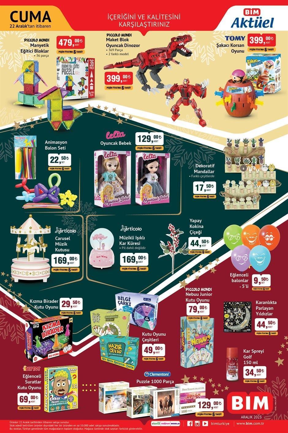 BİM 22 ARALIK CUMA AKTÜEL KATALOG ÜRÜNLERİ